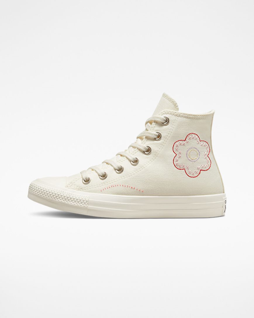 Women's Converse Chuck Taylor All Star Crafted Patchwork High Top Shoes Beige / Orange Pink / Black | AU 409ECG
